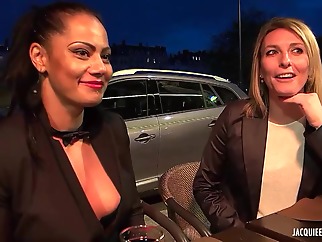 brunette big tits blonde
